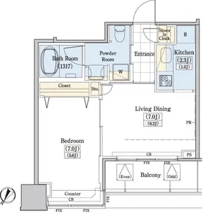レジディアタワー上池袋(タワー棟)【9階】の間取り