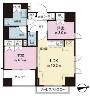 ルジェンテ板橋【14階】の間取り