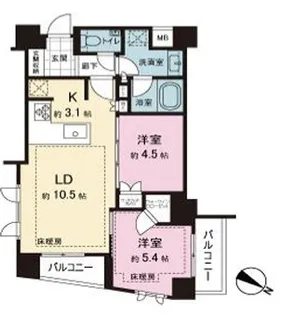 ザ・ライオンズ池袋【3階】の間取り