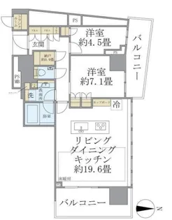 BrilliaTower池袋【22階】の間取り