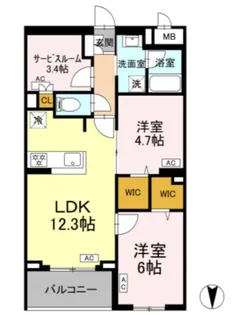 ロイジェント上板橋【1階】の間取り