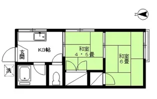 コーポイスズ【2階】の間取り