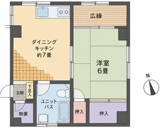 北池ハイツ【1階】の間取り