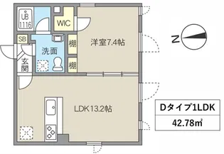 レピュア池袋本町レジデンス【5階】の間取り