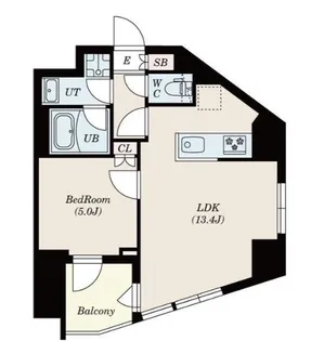 S-RESIDENCE新宿若松町【1階】の間取り