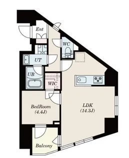 S-RESIDENCE新宿若松町【5階】の間取り
