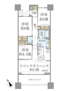 Brilliaときわ台ソライエレジデンス【12階】の間取り