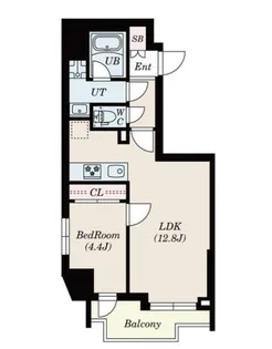 S-RESIDENCE新宿若松町【7階】の間取り