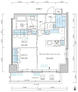 パークアクシス池袋イースト【9階】の間取り