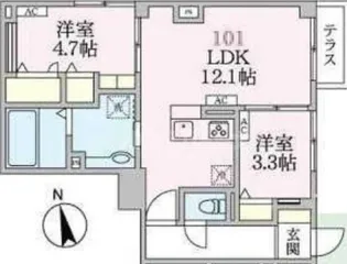 アローマ王子本町【1階】の間取り