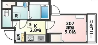 アローマ王子本町【3階】の間取り