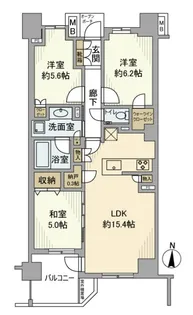 プラウド桜台【3階】の間取り