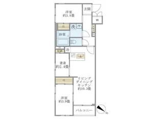 ビューテラス茗荷谷【2階】の間取り