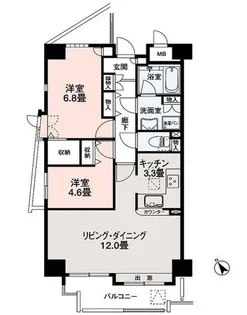 スポルク浮間【7階】の間取り