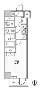 The Residence 神楽坂Ⅰ【6階】の間取り