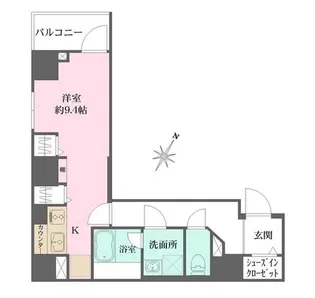 WHARF文京茗荷谷【2階】の間取り