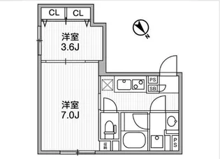 ラヴィエール滝野川【1階】の間取り
