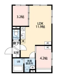 グランヴィクトワール大山【3階】の間取り