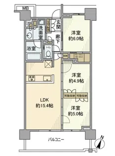 プラウド小竹向原【8階】の間取り