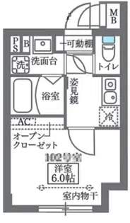 COCOCUBE板橋本町【3階】の間取り