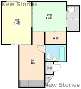 コーポ明【201号室】の間取り