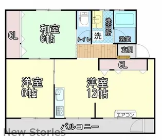 林マンション【303号室】の間取り