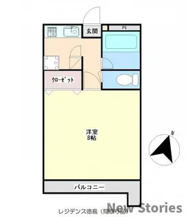 レジデンス徳島【2階】の間取り