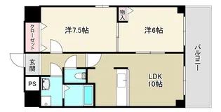 エステイト佐古【2階】の間取り
