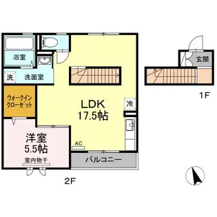 ロイヤルテラス【203号室】の間取り