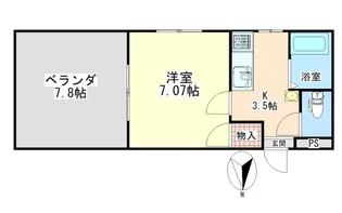 サンシティー南矢三【4階】の間取り