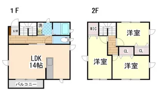 徳島県徳島市末広5丁目【タウンハウス】の間取り