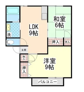 エクセレントメゾンアミューゼ【22号室】の間取り