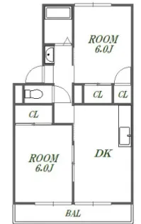 ファミール渭東【2階】の間取り