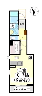 プリムローズ 南浜A【1階】の間取り