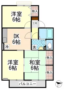 セジュール国府【1階】の間取り