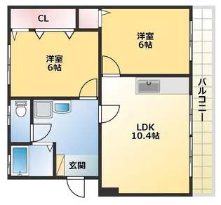 モナフォレスト【403号室】の間取り