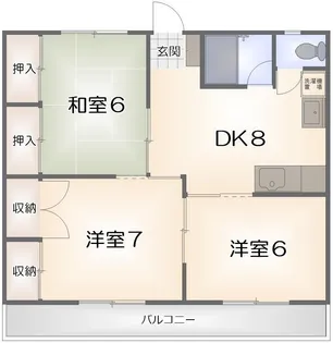 コーポ大原2【203号室】の間取り