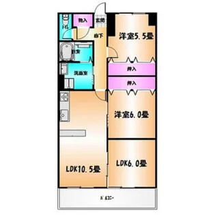 バロンズコート【5階】の間取り