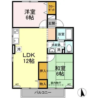 ピュアメゾンC【102号室】の間取り