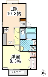 ステイトメント安宅 B棟【1階】の間取り