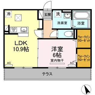 アイリーブ庄町【102号室】の間取り