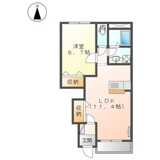 ペットピア春日【1階】の間取り