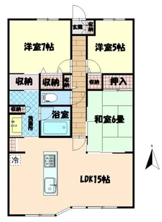 ロイヤルガーデン伊月町【7階】の間取り
