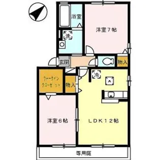 リヴェール D棟【101号室】の間取り