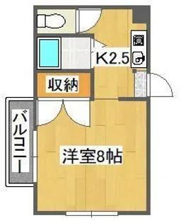 シエル川内【206号室】の間取り
