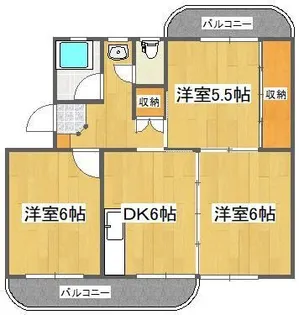 八番町リバーハイツ【401号室】の間取り