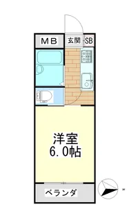 六甲アサヒ【3階】の間取り