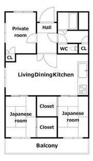 スカイコーポ千代ヶ丸【602号室】の間取り