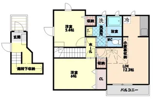 ガーデンハウスTADA A【2階】の間取り