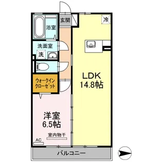 ウィルモア夷山B【201号室】の間取り